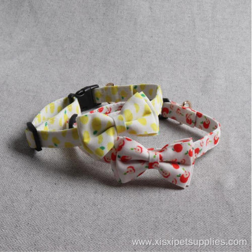 Fruit Printing Small Pet Cat Bow Tie Collar